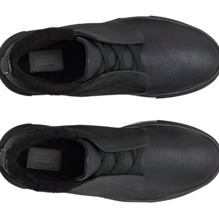 ZEGNA Black Triple Stitch Sneaker