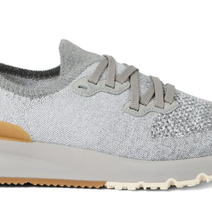 Brunello Cucinelli knitted sneakers "Grey"