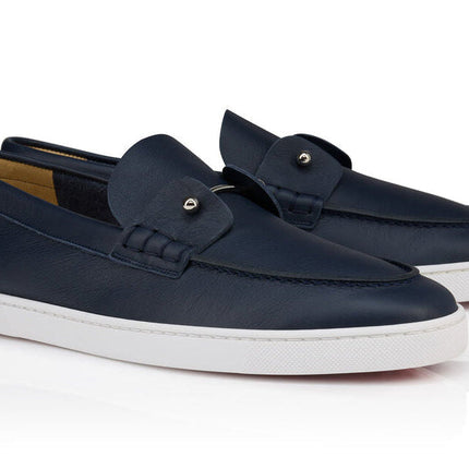 Christian Louboutin Chambeliboat Leather Loafers "Marine"