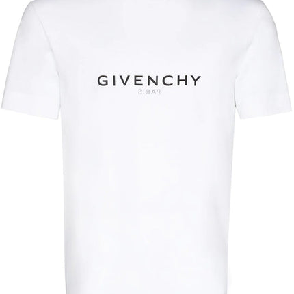 Givenchy Reverse Paris Logo Print Oversized T-Shirt in White