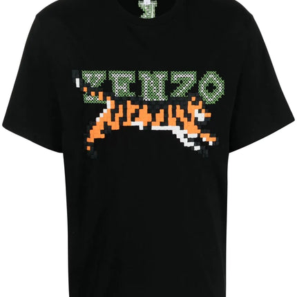 Kenzo  pixel logo-embroidered T-shirt
