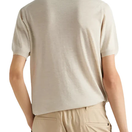 Prada Superfine wool polo shirt Beige