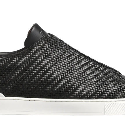 Black PELLETESSUTA™ Leather Triple Stitch™ Sneakers