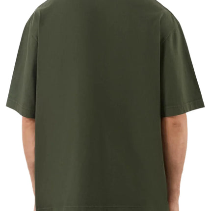 Gucci Embroidered Cotton Jersey T-Shirt Dark Green