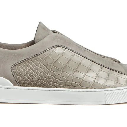 Zegna Crocodile Leather Triple Stitch "Neutrals"