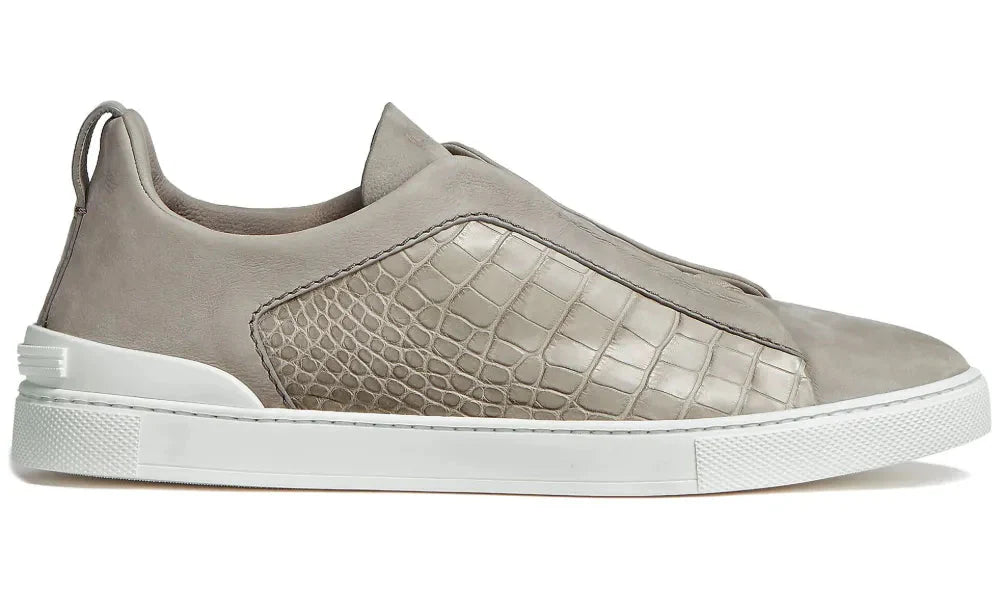 Zegna Crocodile Leather Triple Stitch "Neutrals"
