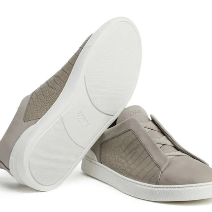 Zegna Crocodile Leather Triple Stitch "Neutrals"
