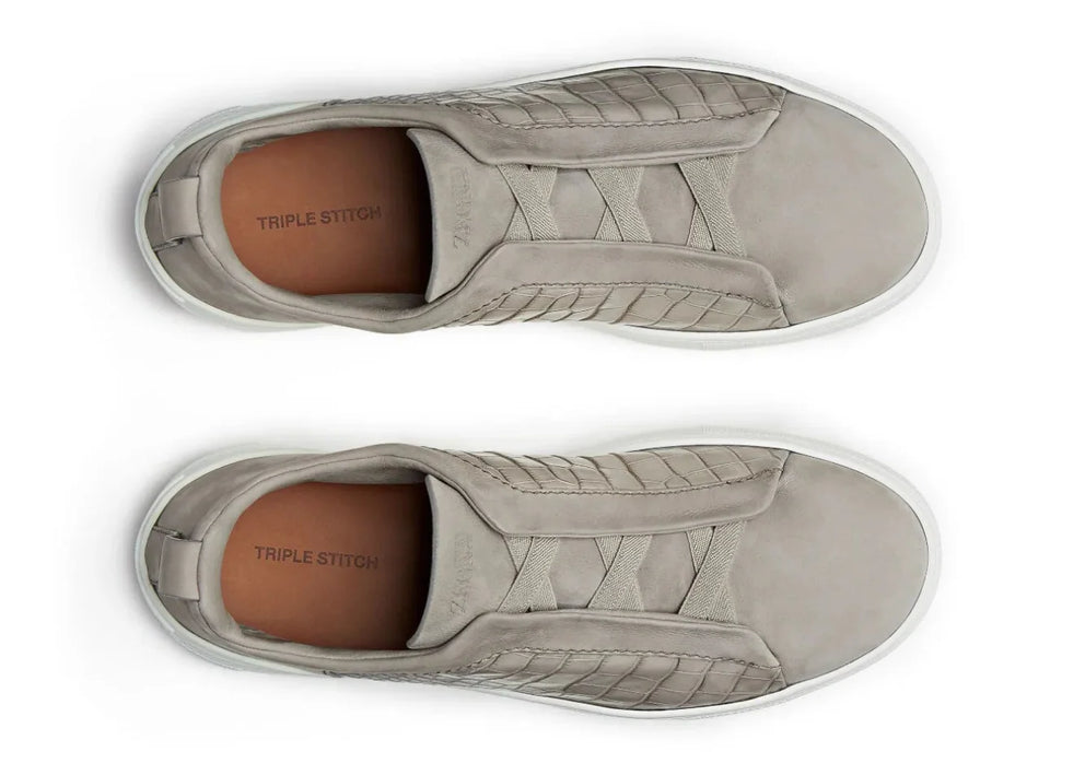Zegna Crocodile Leather Triple Stitch "Neutrals"