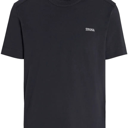 Zegna Navy Blue cotton T-shirt