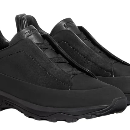 ZEGNA Triple Stitch Monte Sneakers "Black"
