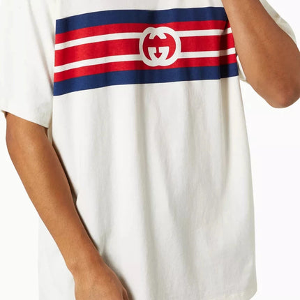 Gucci Interlocking G stripe print T-shirt