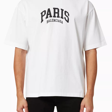 Balenciaga Paris Medium Fit T-shirt in Cotton Jersey