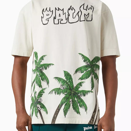 Palm Angels Skull Vintage T-shirt in Cotton Jersey
