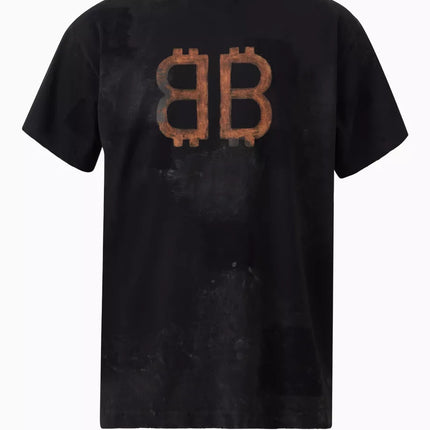 Balenciaga Oversized Crypto T-shirt in Vintage Jersey