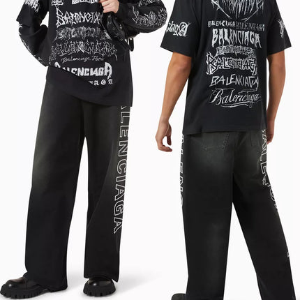 Balenciaga DIY Metal Large Fit T-shirt in Recycled Jersey