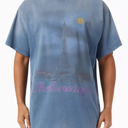 Balenciaga Unisex Paris Moon Oversized T-shirt in Vintage-jersey