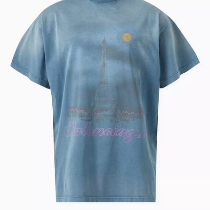 Balenciaga Unisex Paris Moon Oversized T-shirt in Vintage-jersey