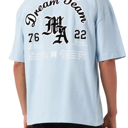 Amiri Dream Team Oversized T-shirt in Cotton Blue