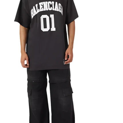 Balenciaga Men's Basketball Series - Oversized T-shirt in Black