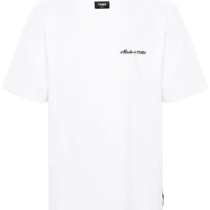 FENDI logo-embroidered T-shirt