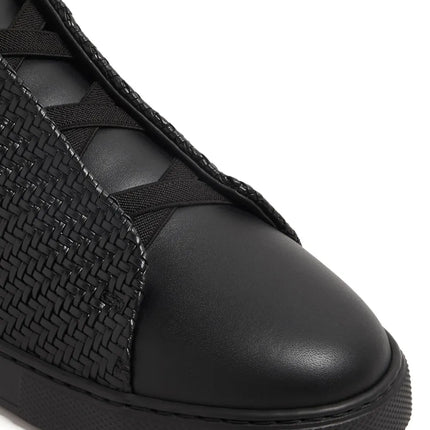 Zegna leather low top sneakers