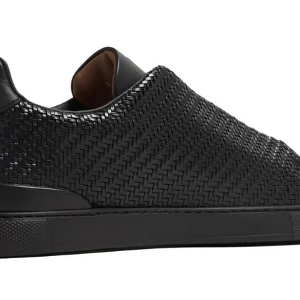 Zegna leather low top sneakers