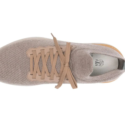 Brunello Cucinelli knitted sneakers "Light Brown"