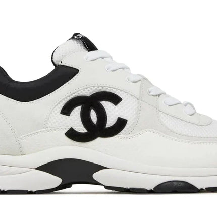 Chanel Mesh, suede & grained calfskin "White/Black"