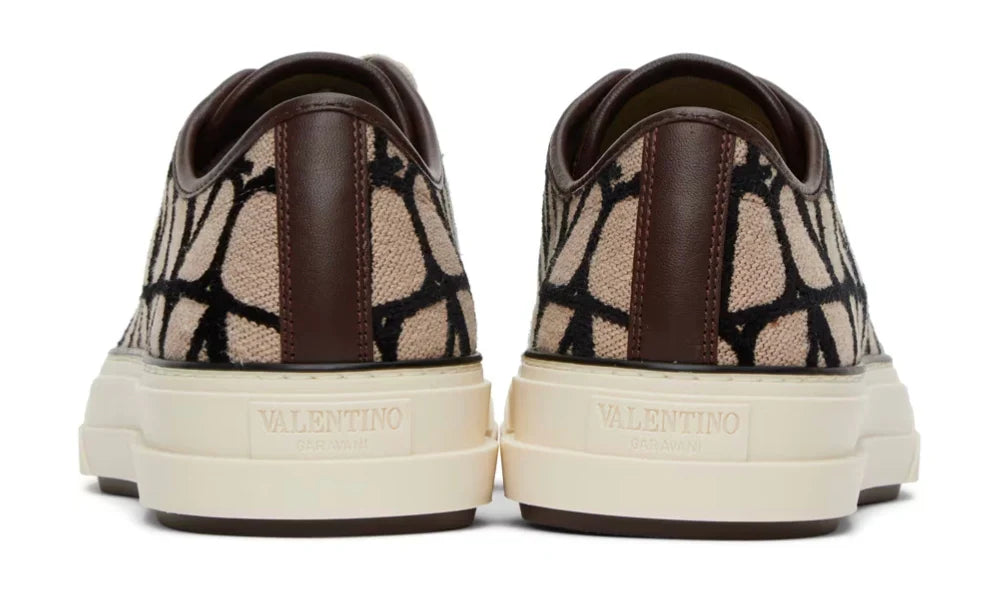 Valentino Garavani Beige & Black Totaloop Sneaker