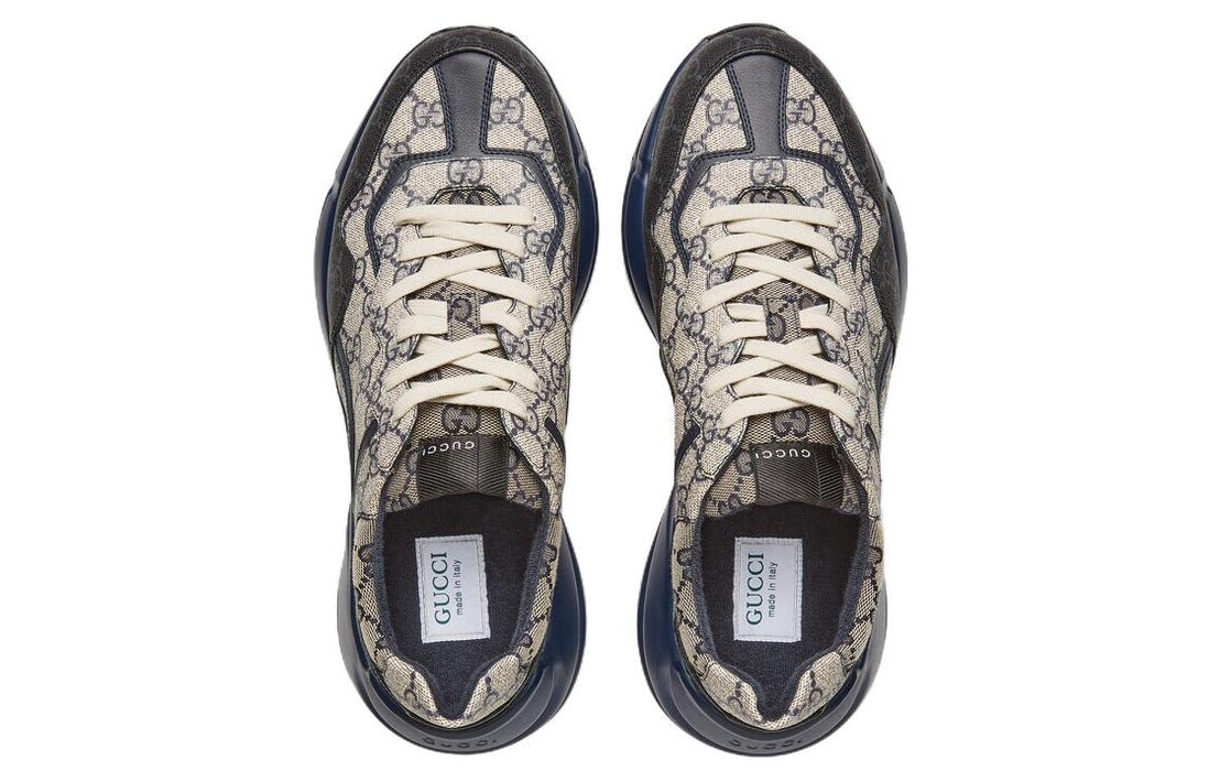 Gucci GG Rhyton 'Beige Blue Monogram'