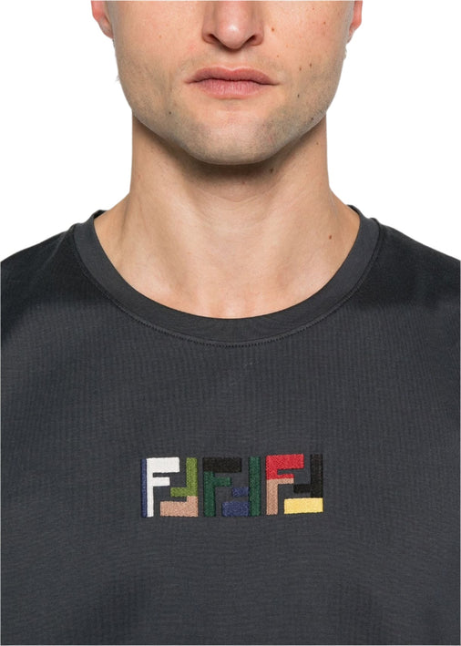 Fendi Dark gray cotton t-shirt