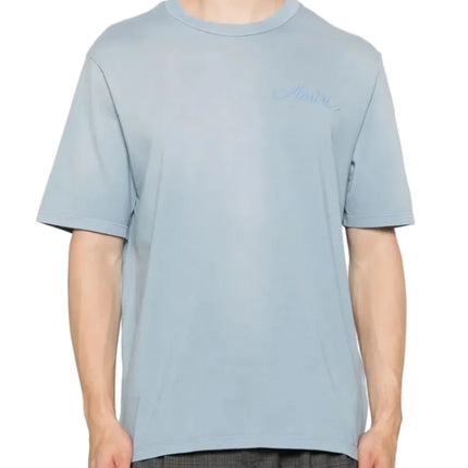 Amiri Bleach Bandana Patch T-shirt "Ash Blue"