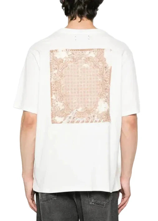 Amiri Bleach Bandana Patch T-shirt "White"