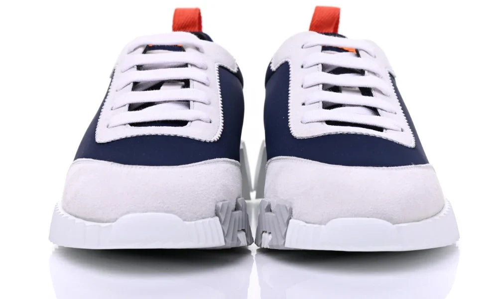Hermès Suede and Nylon Boucning "Navy Blue/Grey"