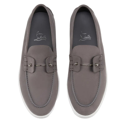 Christian Louboutin Chambeliboat Leather Loafers "Grey"