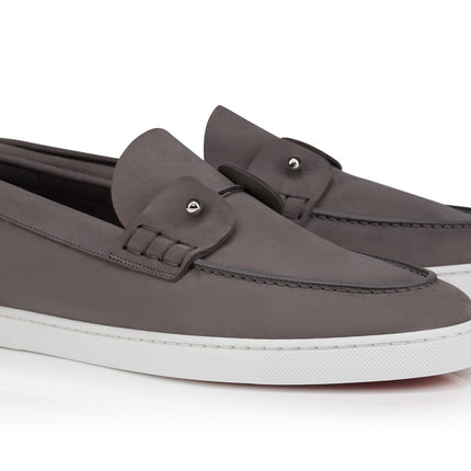 Christian Louboutin Chambeliboat Leather Loafers "Grey"