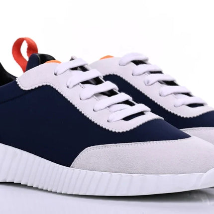 Hermès Suede and Nylon Boucning "Navy Blue/Grey"