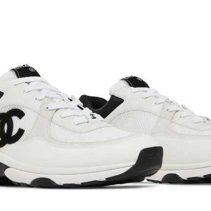 Chanel Mesh, suede & grained calfskin "White/Black"
