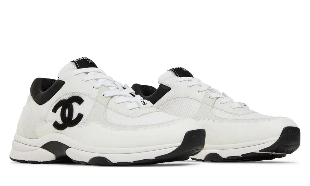 Chanel Mesh, suede & grained calfskin "White/Black"