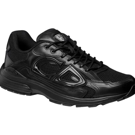 Dior B30 Countdown Sneaker "Black Smooth Calfskin and Black Technical Mesh"