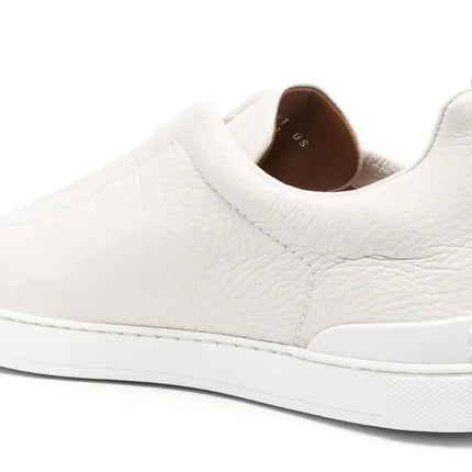 Zegna Triple Stich leather sneakers "White"