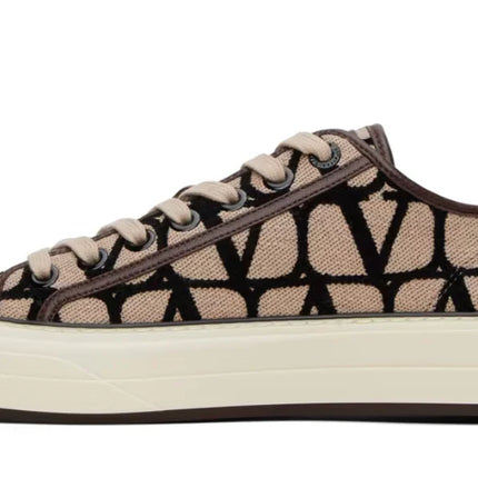 Valentino Garavani Beige & Black Totaloop Sneaker
