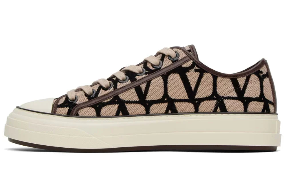 Valentino Garavani Beige & Black Totaloop Sneaker