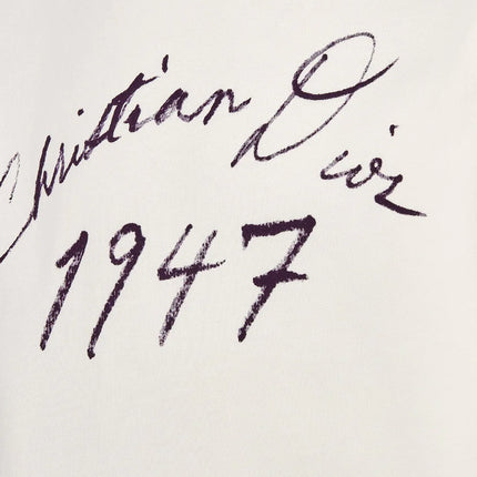 Handwritten Christian Dior Relaxed-Fit T-Shirt White Cotton Jersey