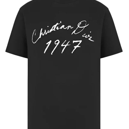 Handwritten Christian Dior Relaxed-Fit T-Shirt Black Cotton Jersey