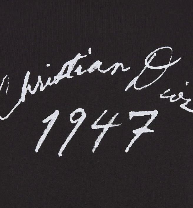 Handwritten Christian Dior Relaxed-Fit T-Shirt Black Cotton Jersey