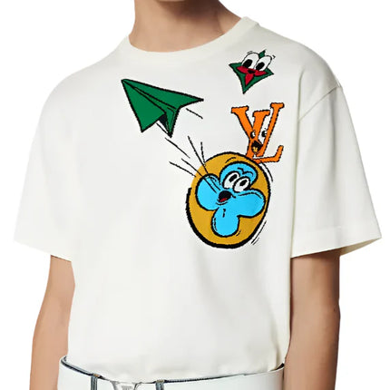 Louis Vuitton Monogram Comics Intarsia Short-Sleeved Crewneck
