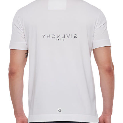 Givenchy Reverse Paris Logo Print Oversized T-Shirt in White