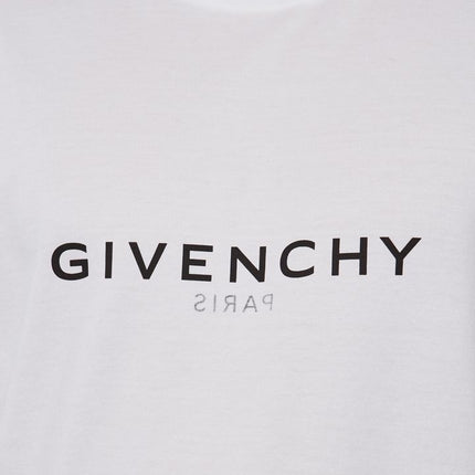 Givenchy Reverse Paris Logo Print Oversized T-Shirt in White