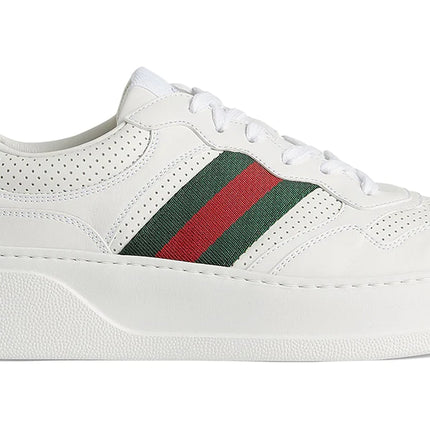 GUCCI Leather GG Embossed Sneakers "White"